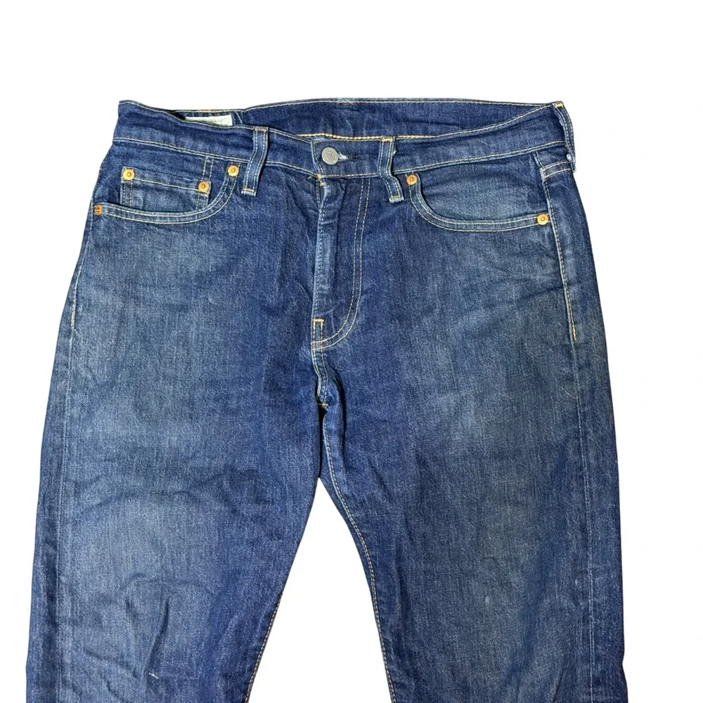 Levis Premium 502‎ Reg Taper Jeans Mens 30x30 Dark Wash Indigo Big E 29507-0020
